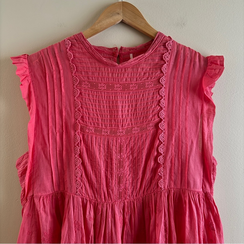 Free People Coral Pink Mini Dress - Picture 4 of 7